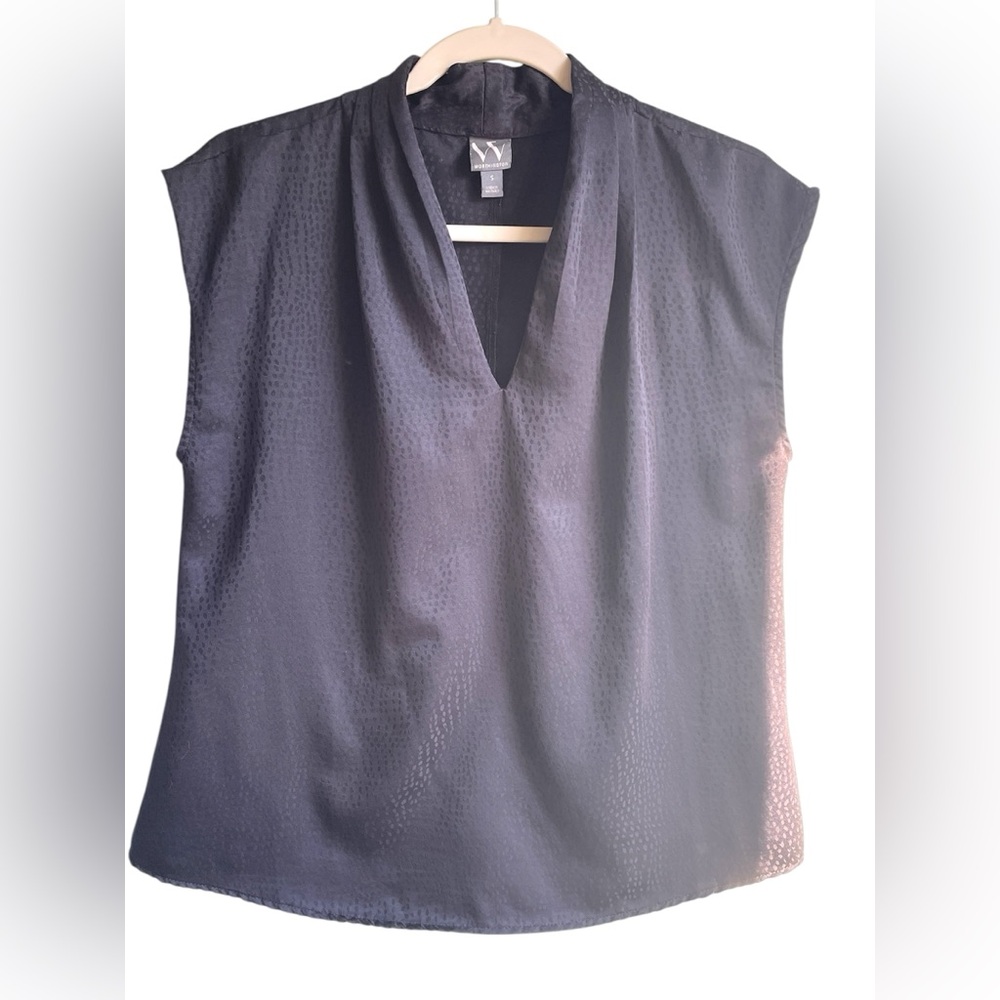 Black Tank Top V-Neck Blouse